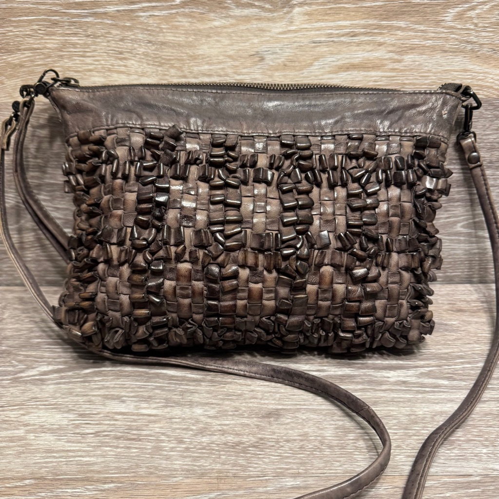 Hobo Forge Artisan Textured Leather Crossbody Purse Bag